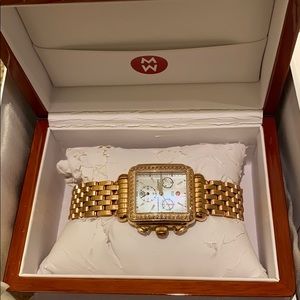 Michele watch Rose Gold deco with diamonds